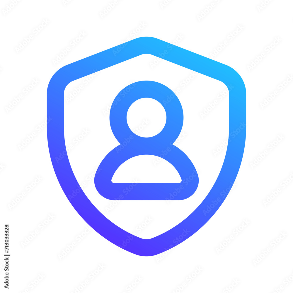 personal security gradient icon personal security gradient icon