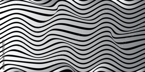 Abstract curved wavy lines pattern vector illustration.