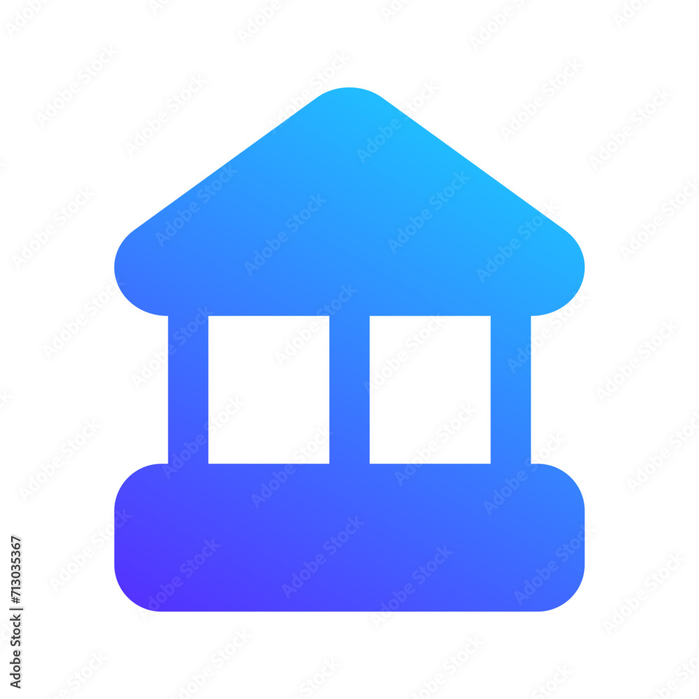 bank gradient fill icon bank gradient fill icon