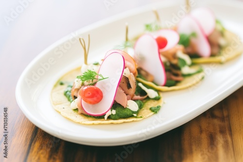 beef tongue tacos with pickled onions and green sauce