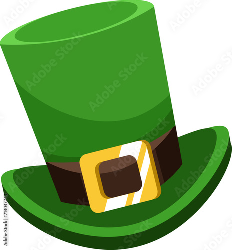 st patricks day hat flat vector icon