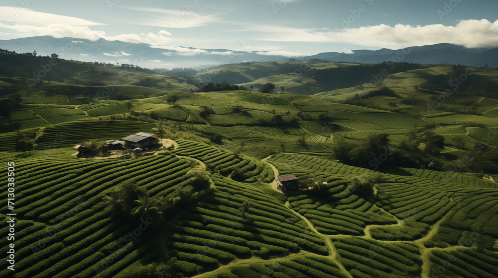 Drone Shot of Coffee Plantation Drone Shot of Coffee Plantation