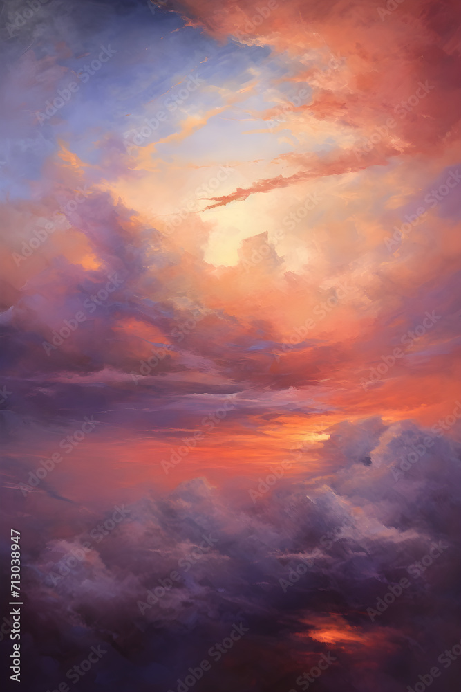 A Symphony of Colors: Captivating Drama Unfolding in the Sky at Dawn/Dusk