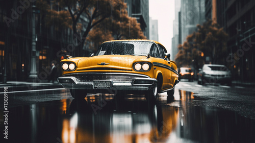 Taxi Rush Hour: Yellow Cabs in the Urban Flow, Generative AI