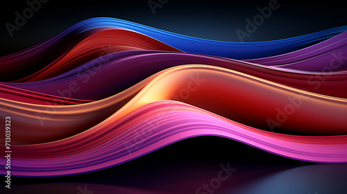 abstract colorful glowing wavy perspective with fractals and curves background 16:9 widescreen wallpapers