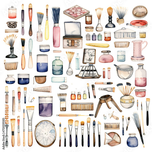 Clipart Bundle Watercolor Hand tools element Object and Equipment