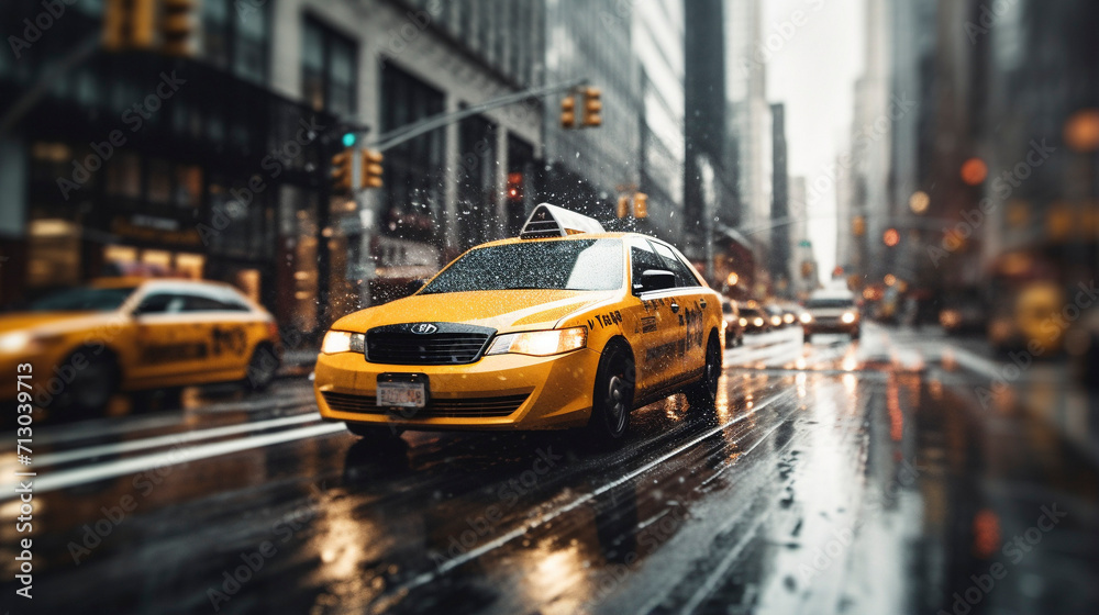 Yellow Cab Ballet: Taxis in the Flow of City Energy, Generative AI