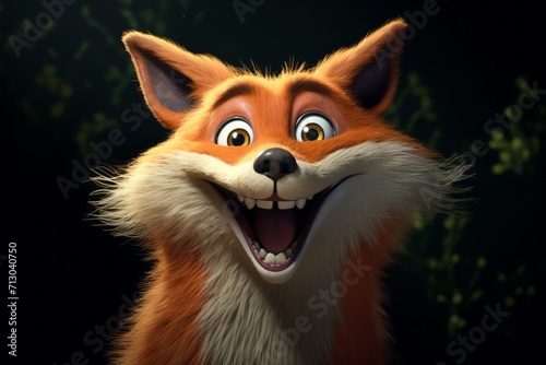 Close Up of Open-Mouthed Fox