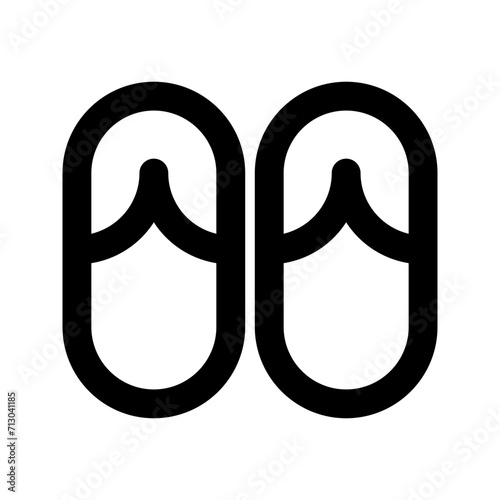flip flops line icon