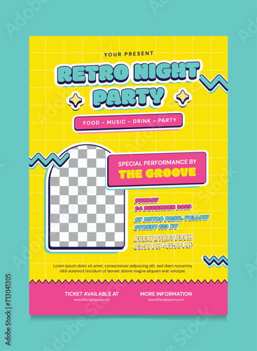 Retro Music Event Poster Template