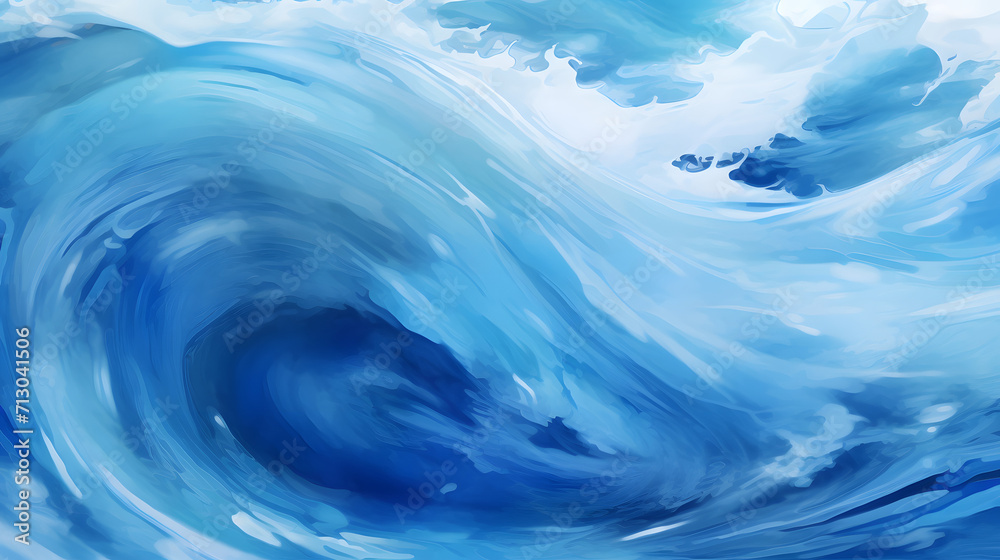 Blue water twister. Abstract background