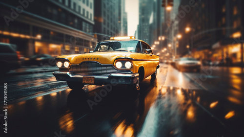 Metropolitan Symphony: Taxis in the Heart of Downtown, Generative AI © Adolfo Perez Design