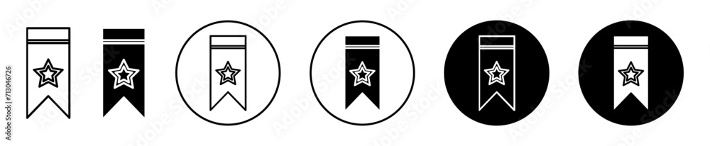 bookmark star Line Art Logo set. bookmark star Vector Illustration bookmark star Line Art Logo set. bookmark star Vector Illustration
