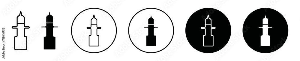 nasal spray bottle Line Art Logo set. nasal spray bottle Vector Illustration nasal spray bottle Line Art Logo set. nasal spray bottle Vector Illustration