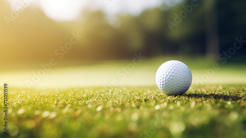 Fairway Moments: Golf Ball in a Beautiful Blur, Generative AI
