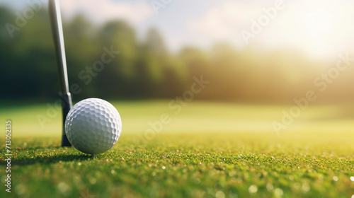 Golf Swing Focus: Precision on the Lush Green, Generative AI
