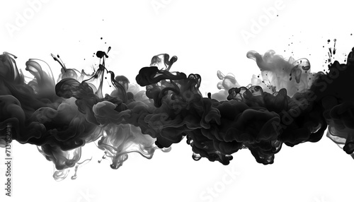 Fototapeta Naklejka Na Ścianę i Meble -  Explosion of Black Acrylic Ink