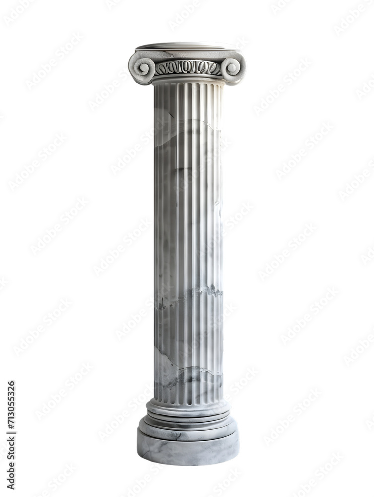 roman pillar isolated on transparent background