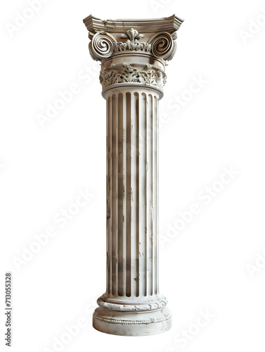 roman pillar isolated on transparent background
