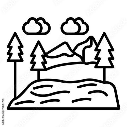   Lakeside Picnic line icon