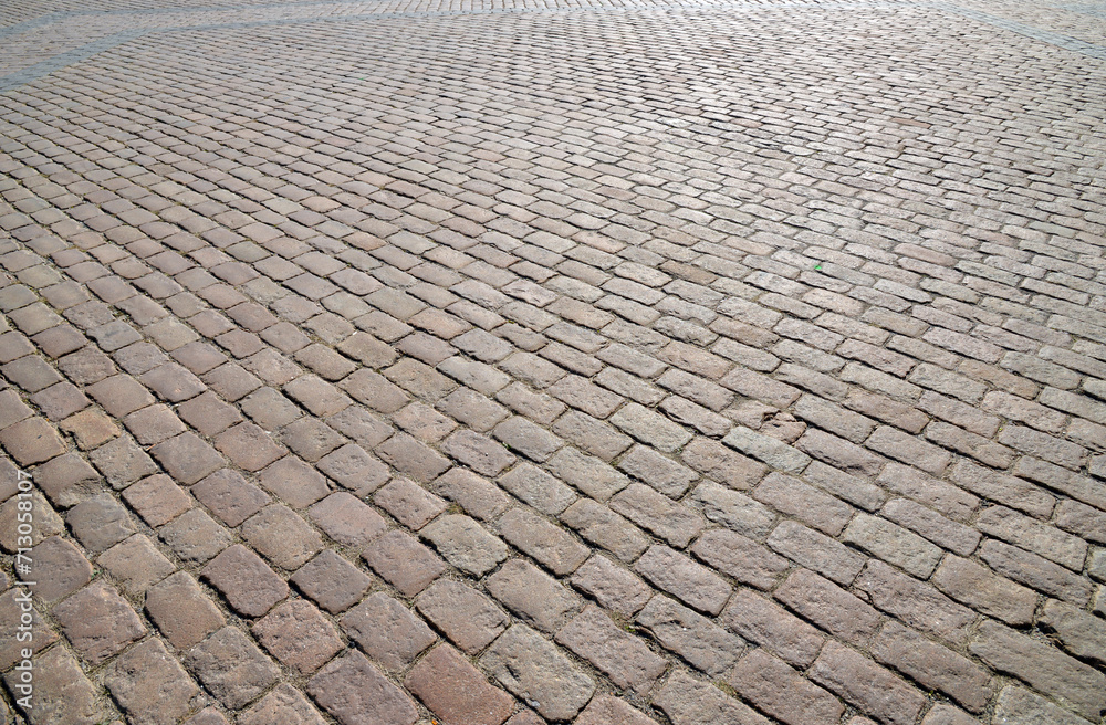Abstract background. Old cobblestone pavement