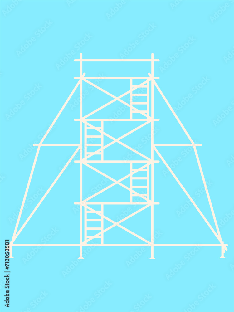 scaffold, isolated, background, construction, white scaffold, isolated, background, construction, white