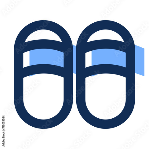 slippers filled line icon