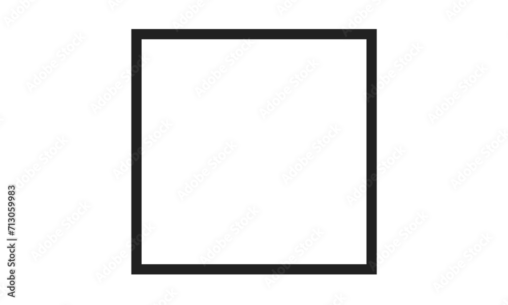 Square Outline Icon on transparent background Square Outline Icon on transparent background