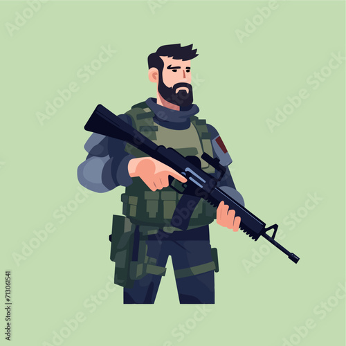 Vector Flat Military Veteran