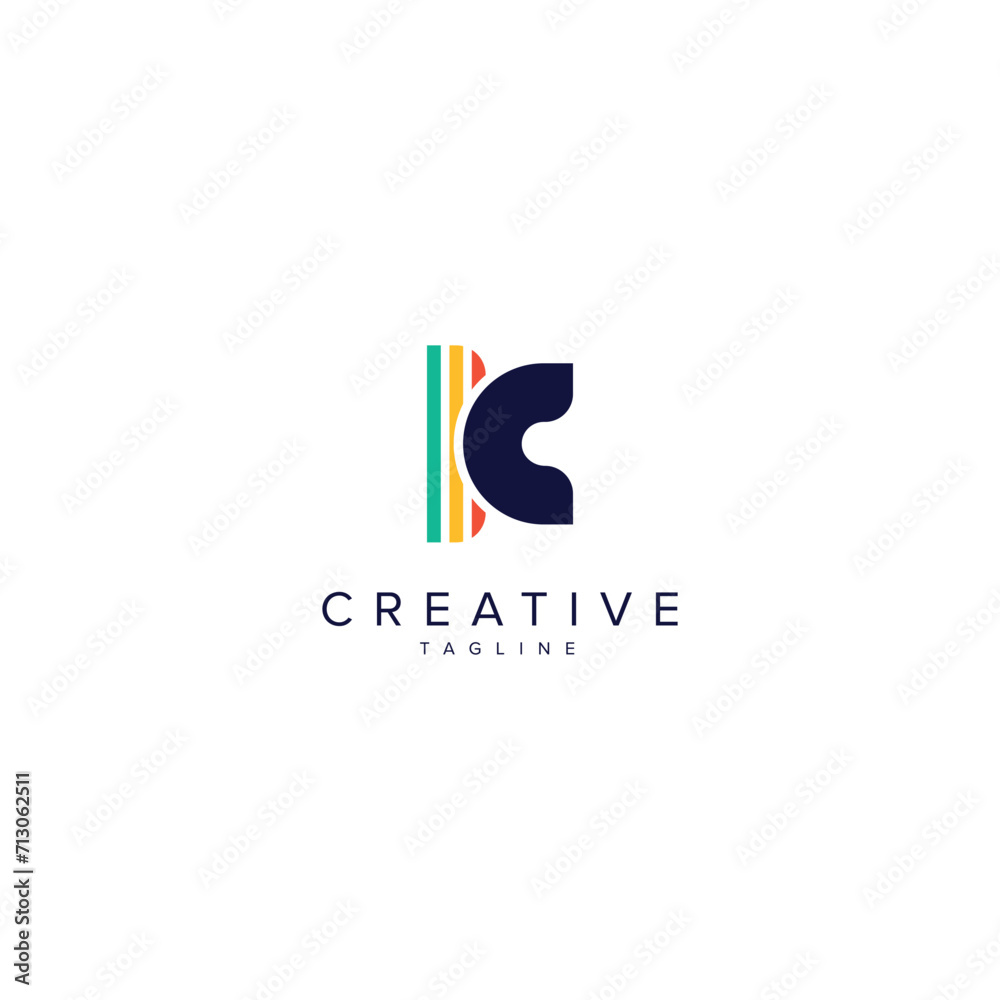 Alphabet K letter modern style line logo element vector. Alphabet K letter modern style line logo element vector.