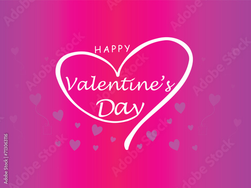 Happy valentines day. Vector banner, greeting card, flayer, poster,  with text Happy valentines day © 42L