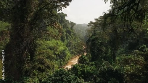 Ekom Nkam falls, Melong, Cameroon, West Africa photo