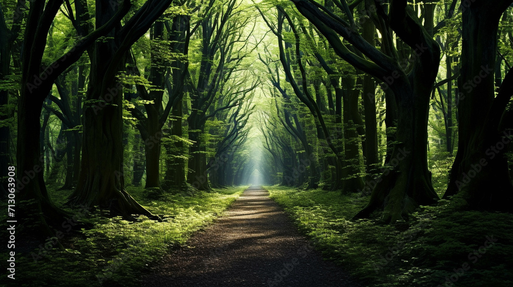 Fototapeta premium path in the forest high definition photographic creative image