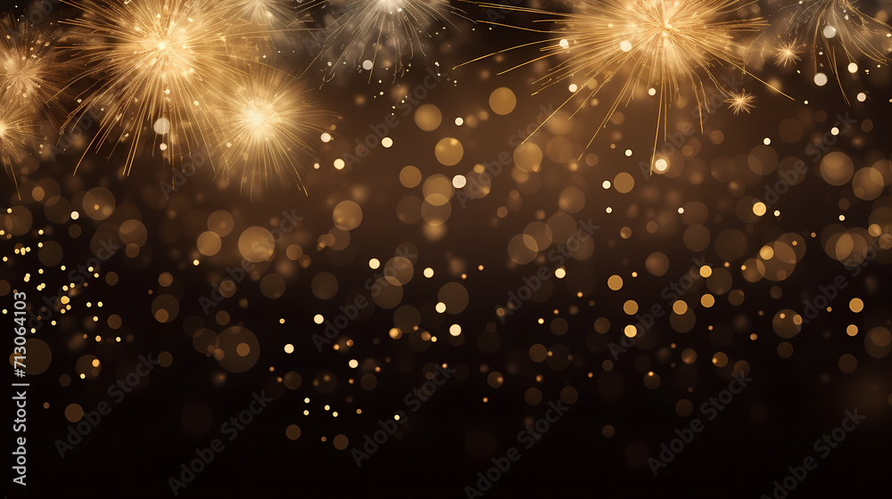 Beautiful creative holiday background with fireworks and sparkles Beautiful creative holiday background with fireworks and sparkles
