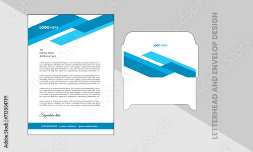 Trendy letterhead and envelop design