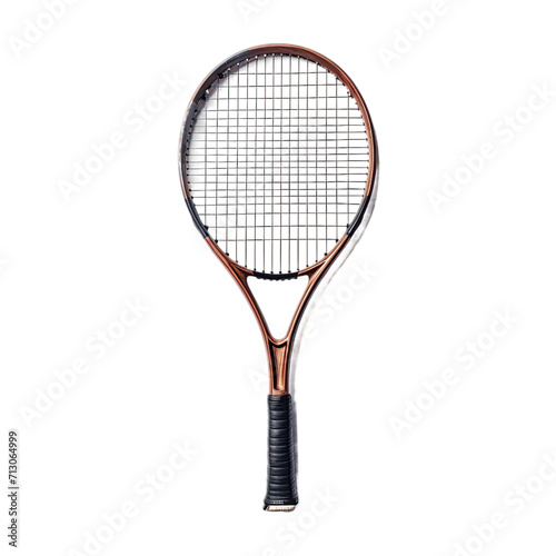 Red Tennis racket sports equipment isolated on white