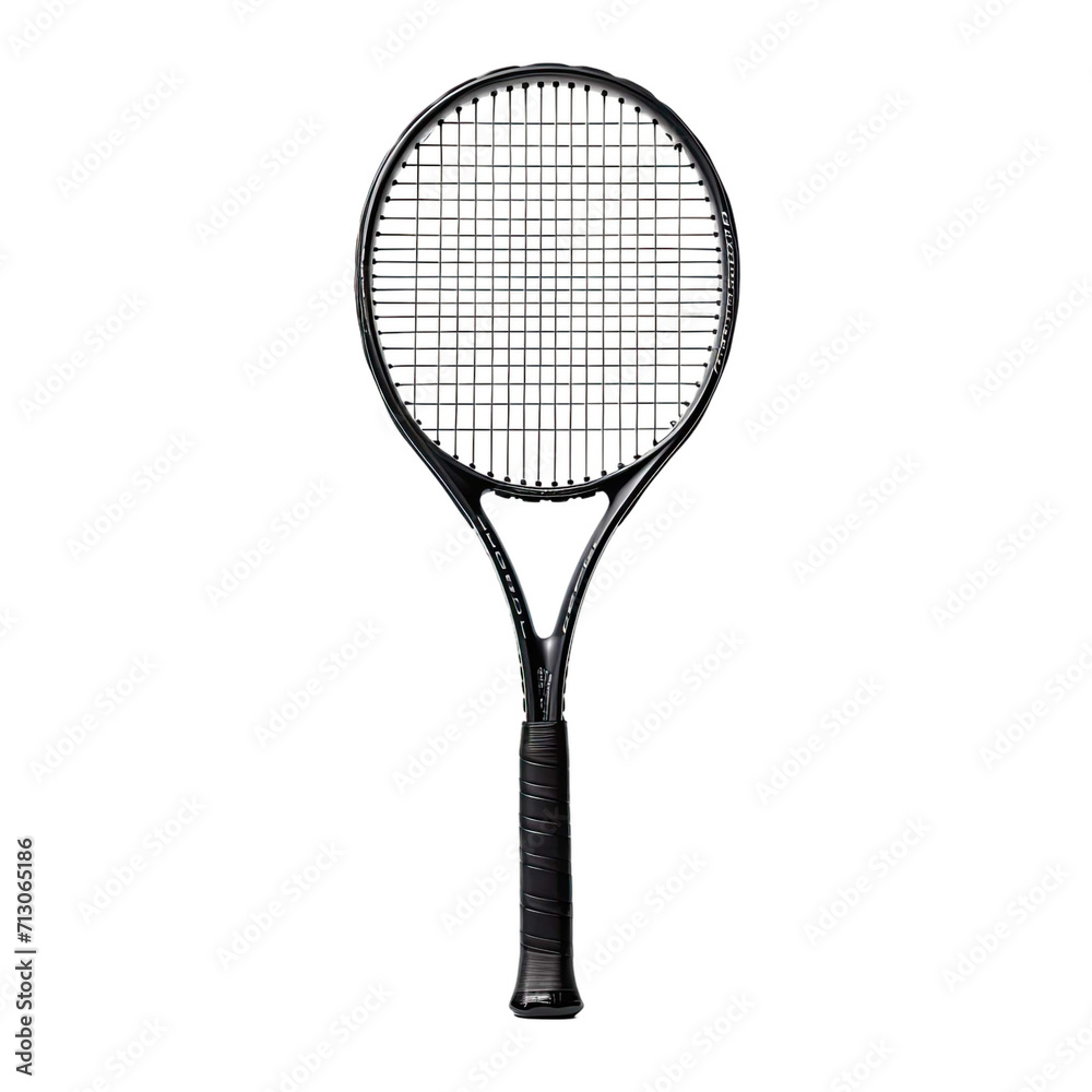 Tennis racket sports equipment on white