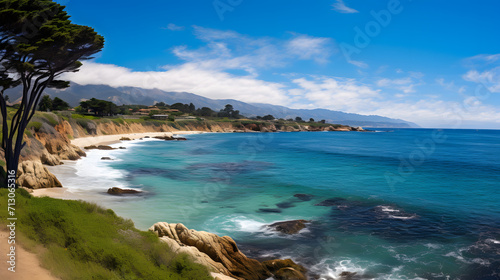 View of the beach from Monterey California