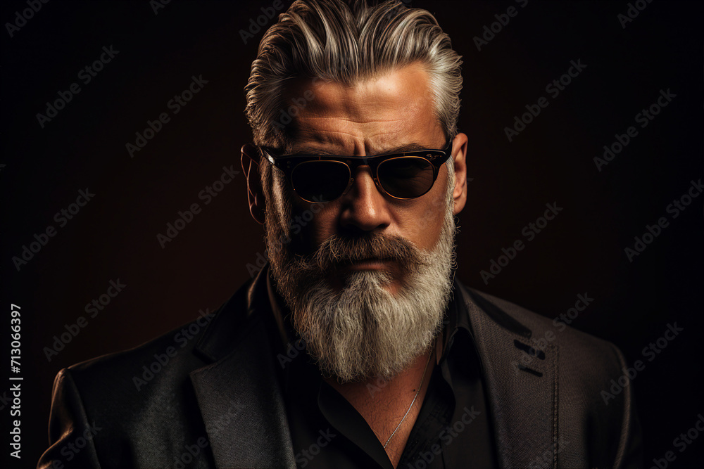 Fototapeta premium Generative AI picture of secret agent spy person modern film style killer detective soldier