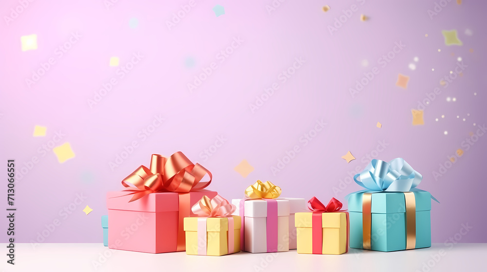 Gift box background with copy space for Christmas gifts, holidays or birthdays Gift box background with copy space for Christmas gifts, holidays or birthdays