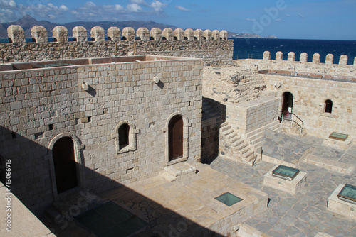 venitian fort (kastro koules) in heraklion in crete in greece photo