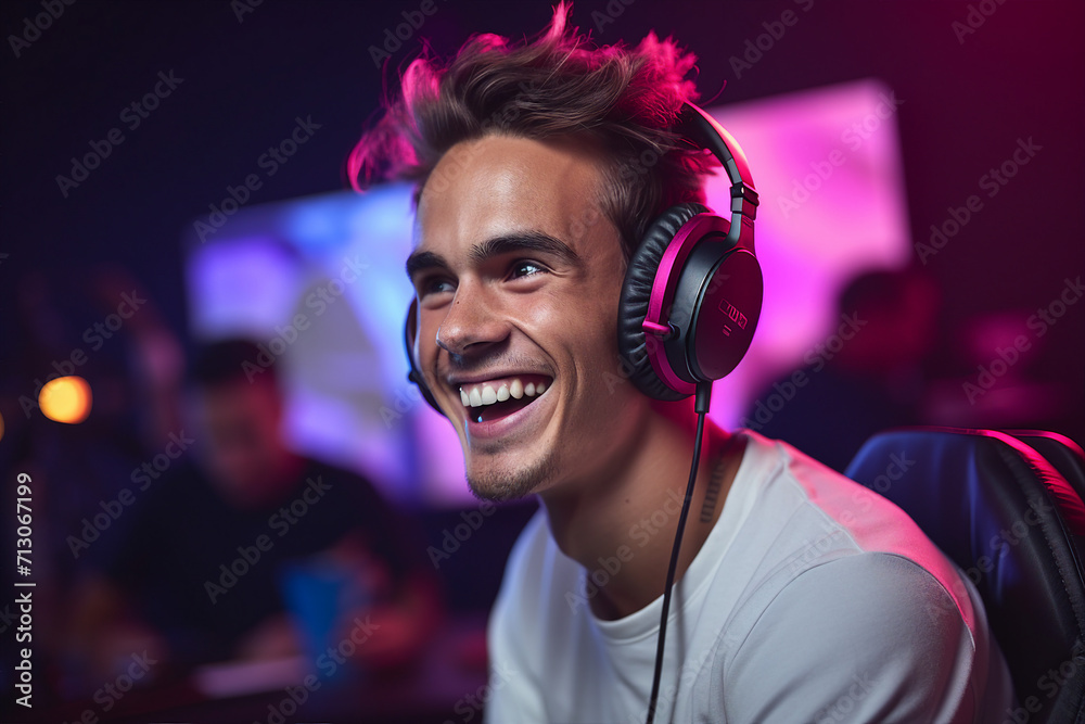 Generative AI picture playing video games concept gaming addiction Generative AI picture playing video games concept gaming addiction