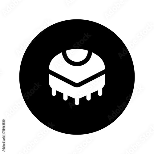 poncho glyph circular icon