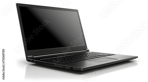 Modern black laptop. isolated on white background