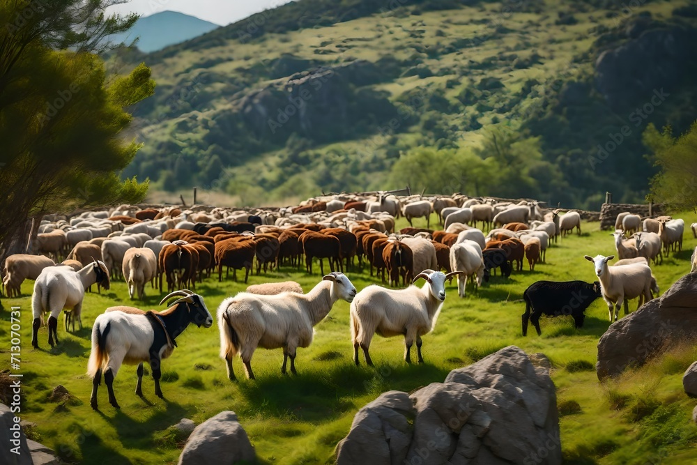 Obraz premium flock of sheep