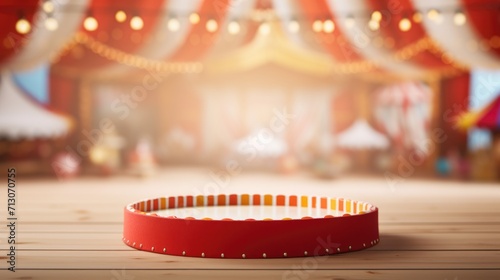 Circus mockup, product display podium, manege
