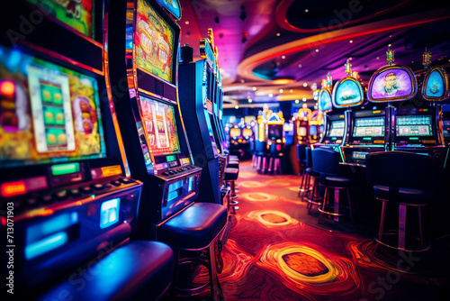 Play casino slots win games money cash conceptual Generative AI picture photo