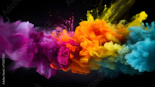 Collision of colored powder © Mishi