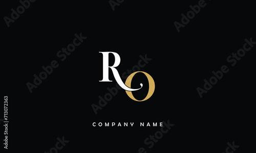 RO, OR, R, O Abstract Letters Logo Monogram