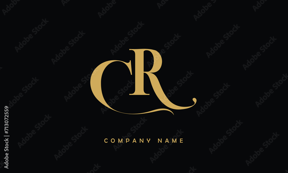 Fototapeta premium CR, RC, C, R Abstract Letters Logo Monogram